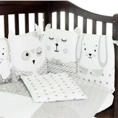 Постельный набор Верес Smiling animals white-gray 6ед. (216.07)