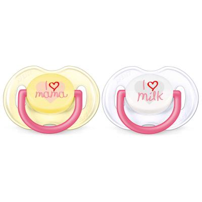 Пустушка Philips AVENT Classic I love 0-6 мес, 2шт (SCF172/50_girl)