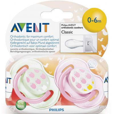 Пустышка Philips AVENT Fashion 0-6мес, 2шт (SCF172/18_girl)