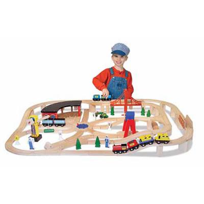 Развивающая игрушка Melissa&Doug Деревянная железная дорога (MD701)