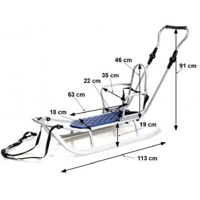 Санки Adbor Piccolino розовые (13702)