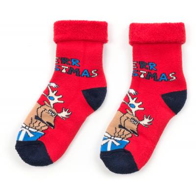 Шкарпетки дитячі BNM з лосем (M1C0101-2028-3-red)