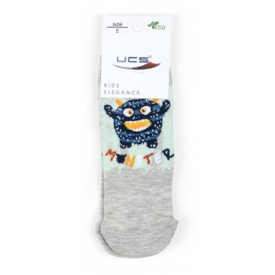 Шкарпетки дитячі BNM з монстриками (M0C0101-1404-1B-gray)