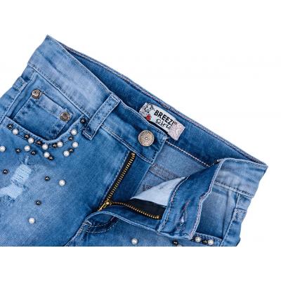 Шорты Breeze джинсовые с бусинами (20139-134G-blue)
