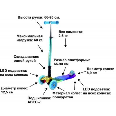 Скутер Bugs Hyper 2 Chameleon Blue-Violet (6905614651607)