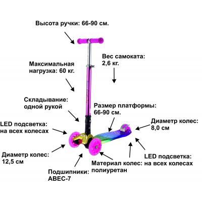 Скутер Bugs Hyper 2 Chameleon Pink (6905614651706)