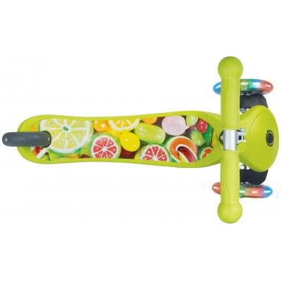 Скутер Globber PRIMO FANTASY LIGHTS Фрукты зеленый (424-006)