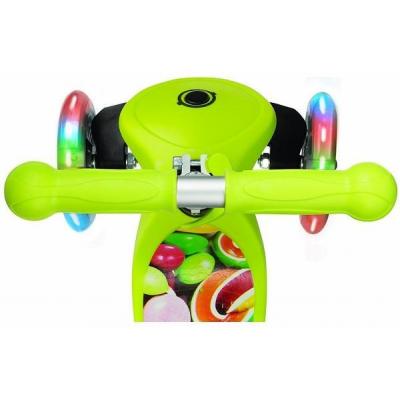 Скутер Globber PRIMO FANTASY LIGHTS Фрукты зеленый (424-006)