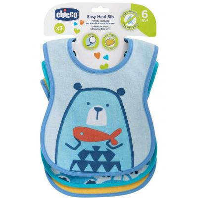 Слюнявчик Chicco WEANING BIB 3 шт для мальчика (16301.20)