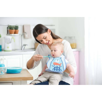 Слюнявчик Chicco Weaning Bib 3 шт. розовый (16301.10)