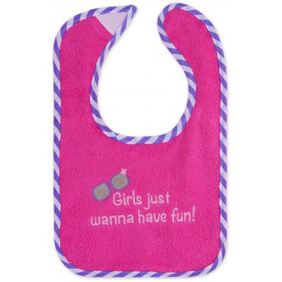 Слюнявчик Luvable Friends 3 шт с надписями, розовый (2162 F)