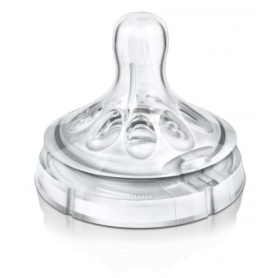 Соска Philips AVENT Силиконовая Natural от 3 мес., 2 шт (SCF653/27)