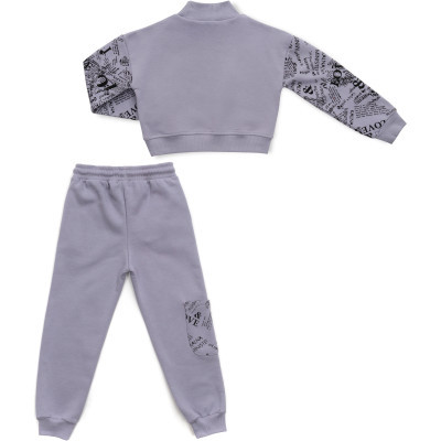 Спортивний костюм дитячий Toontoy на флісі (16794-140G-gray)