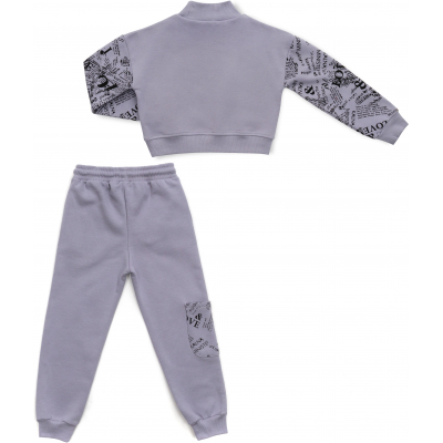 Спортивний костюм дитячий Toontoy на флісі (16794-158G-gray)