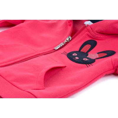 Спортивный костюм Breeze на молнии с зайчиком (9617-104G-coral)