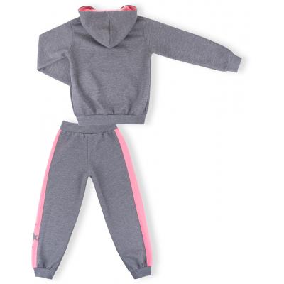 Спортивный костюм Breeze с розовыми лампасами (9553-116G-gray)