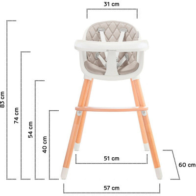 Стілець для годування Kinderkraft Sienna Gray (5902533915125)