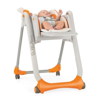 Стульчик для кормления Chicco Polly 2 Start 4-х колесный желтый (79205.43)