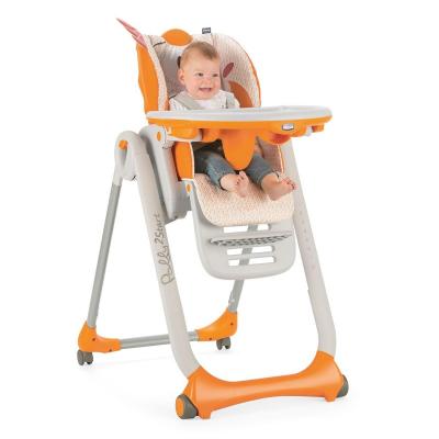 Стульчик для кормления Chicco Polly 2 Start 4-х колесный желтый (79205.43)