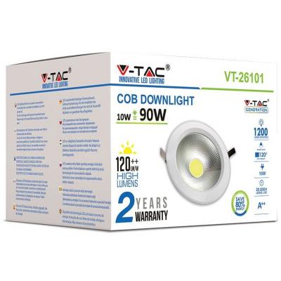 Светильник V-TAC LED 10W, SKU-1272, 230V, 6.4K, 1200Lm (3800157611947)