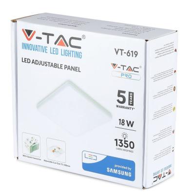 Светильник V-TAC LED 18W, SKU-736, Samsung Chip, 230V, 3000К (3800157643054)
