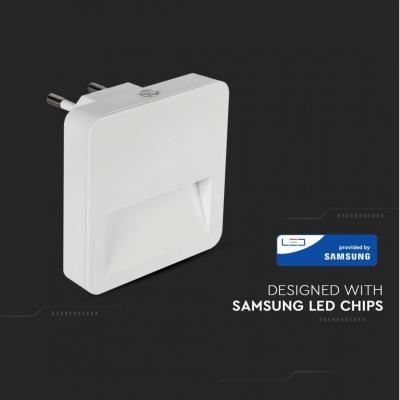Светильник V-TAC SKU-20019, 0.45W, LED Night Light SAMSUNG Chip Square 3000K (3800157652544)