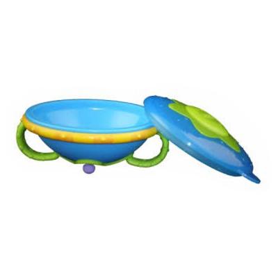 Тарелка Nuby для СВЧ с крышкой 200 гр, синяя (5207-1)