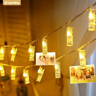 Украшение декоративное 40 LED, 4.2м, гирлянда с прищепками ColorWay (CW-LCP-40L42B)