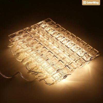 Украшение декоративное 40 LED, 4.2м, гирлянда с прищепками ColorWay (CW-LCP-40L42B)