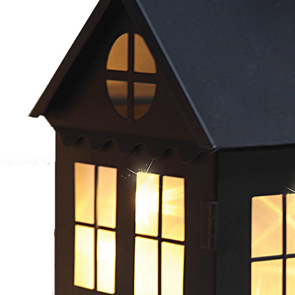 Украшение декоративное Luca Lighting Домик металлический черный (8712799736696)