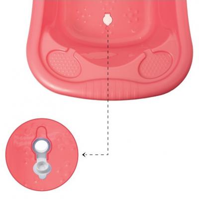 Ванночка Sevi Bebe со сливом Перламутровая Розовая (8692241008222)
