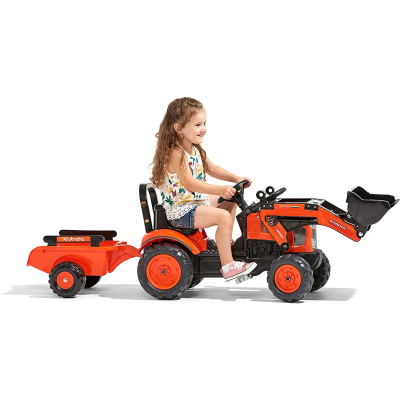 Веломобиль Falk Kubota трактор на педалях Оранжевый (2065AM)