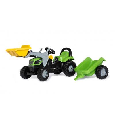 Веломобиль Rolly Toys Трактор с прицепом и ковшом rollyKid Deutz-Fahr 5115 G TB (023196)